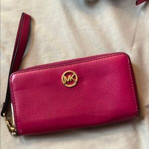 Michael Kors Pink Wristlet Wallet